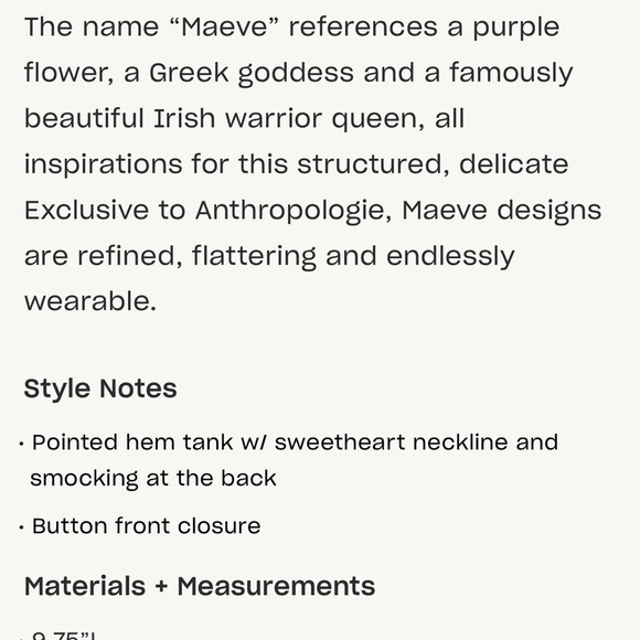 Maeve Anthropologie White Button-Up Crop Top elastic back sz M - Picture 5 of 5